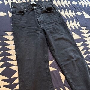 Citizens Of Humanity Annina Wide Leg Black Jeans